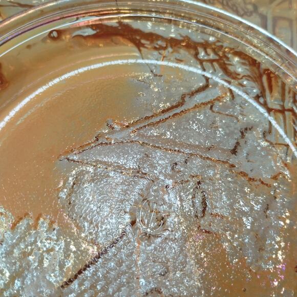 Vintage Imperial Carnival Glass Log Cabin with Creek Cake Plate - Picture 5 of 5